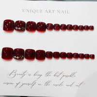 24 Uds., uñas artificiales brillantes, corte cuadrado completo con lentejuelas, regalo de amor para niñas en el día de San Valentín - details 2