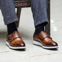 Moda hecha a mano de alta gama casual Munch zapatos de negocios de cuero de vaca. - details 1