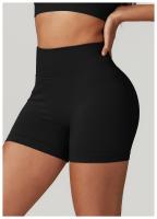 Shorts de Yoga de Cintura Alta Ajuste de Barriga, Levantamiento de Cadera, Ropa de Gimnasio de Nylon Zapatillas de Correr para Primavera/Verano - details 8