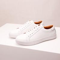 Zapatos blancos de hombre retro zapatos de placa base suave de cuero versátil - details 4