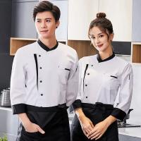 Chaqueta de Chef de restaurante de manga larga corta para Hotel, cafetería, Ropa de Trabajo de cocina, abrigo de chef de panadería, Tops, uniforme de Chef de comida rápida para hombres - details 15