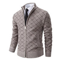Tops informales con cuello levantado para hombre, abrigo grueso de lana para mantener el calor, suéter con cuello levantado, liso y versátil, para otoño e invierno - details 5