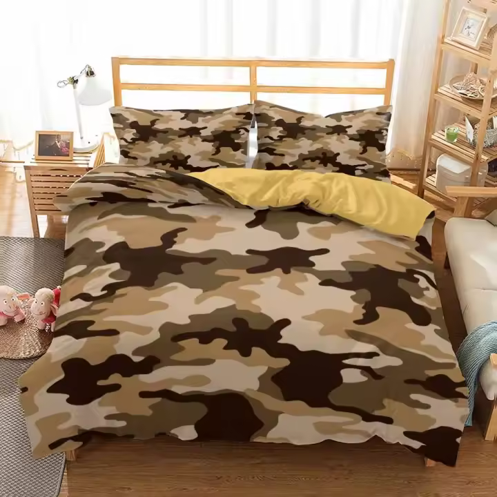 Juego de Ropa de Cama de Camuflaje 3D Cubierta de Edredón Suave con Funda de Almohada para Niño, Niña, Adulto Textil para el Hogar Cool - 1
