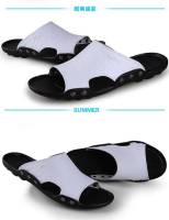 Sandalias de cuero para hombres Zapatillas de playa de verano Sandalias genuinas Zapatillas planas transpirables huecas Zapatillas casuales - details 19