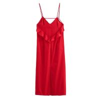 BUNO-vestido Midi de tela para mujer, ropa informal en capas, cortavientos decorativo, novedad de verano, 2025 - details 2