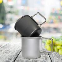 Taza de agua para acampar al aire libre, vajilla de aluminio plegable portátil para senderismo, Picnic y montañismo, 300ml - details 8