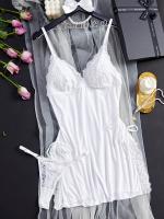Conjunto de camisón y braguita de diseño encantador con tirantes finos y cuello en V, ropa sexy para mujer - details 12