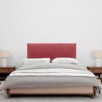 Lujo de Cama con Cabecero de Polipiel o Tela Liso 150x105cm con Patas Tela Beige - details 11
