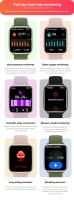Reloj inteligente AMOLED 2024 para mujer y niña, pantalla completamente táctil, notificaciones de WhatsApp, Bluetooth, llamada, regalos exquisitos, 390x450 - details 8