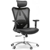 Silla de escritorio para computadora con reposacabezas ajustable y soporte lumbar, respaldo alto, silla ejecutiva giratoria para oficina en casa (azul claro) - details 18
