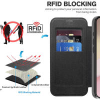 Funda Protectora Gaanoplastia para iPhone 16e Plus Estilo Cuero Magnético con Función Antirrobo - details 1