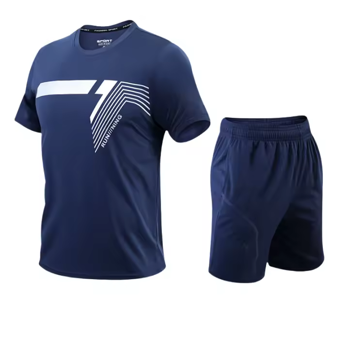Traje De Manga Corta De Secado Rápido Para Hombre, Ropa De Fitness Deportiva Para Correr Al Aire Libre, LT311, Verano - 1
