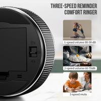 Walfos Timer kitchen cooking loud magnetic electronic reminder rotary alarm clock home timer baking tool - details 10