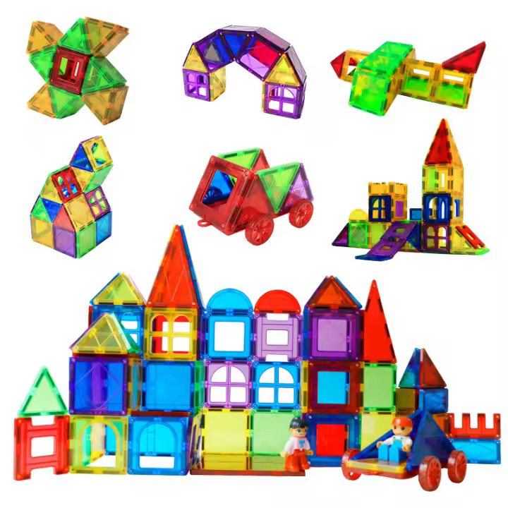 Juego de Bloques de Construcción Magnéticos 3D de Lujo 100 Piezas para Niños de 3-7 Años - 1