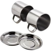 Juego de utensilios de cocina para camping con olla, sartén, taza, taza de senderismo, bandeja de viaje, 8 piezas - details 5