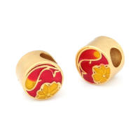 Pulseras de Brass Dorado Mate 4PCS Grande Agujero Abalorios para Hacer Joyas DIY - details 135