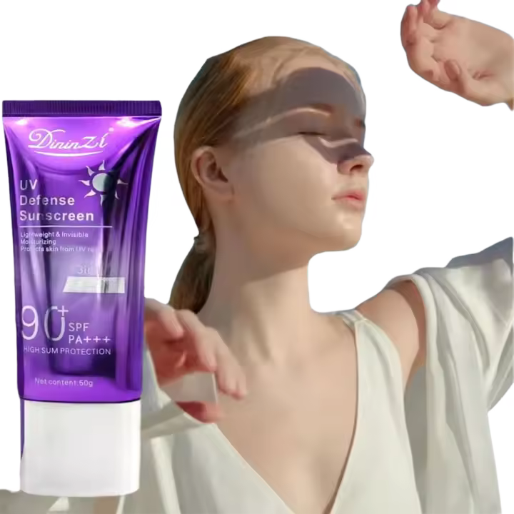 Crema Protectora de Sol SPF90+ Impermeable Duradera Nutritiva Blanqueadora - 1