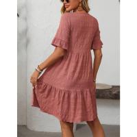 Vestido elegante de manga corta, holgado e informal, nueva colección primavera-verano 2025. - details 1