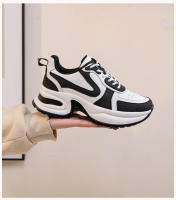 Zapatos negros de gran tamaño para mujer, zapatos de papá versátiles, zapatos blancos de plataforma, zapatos de cuero genuino - details 15