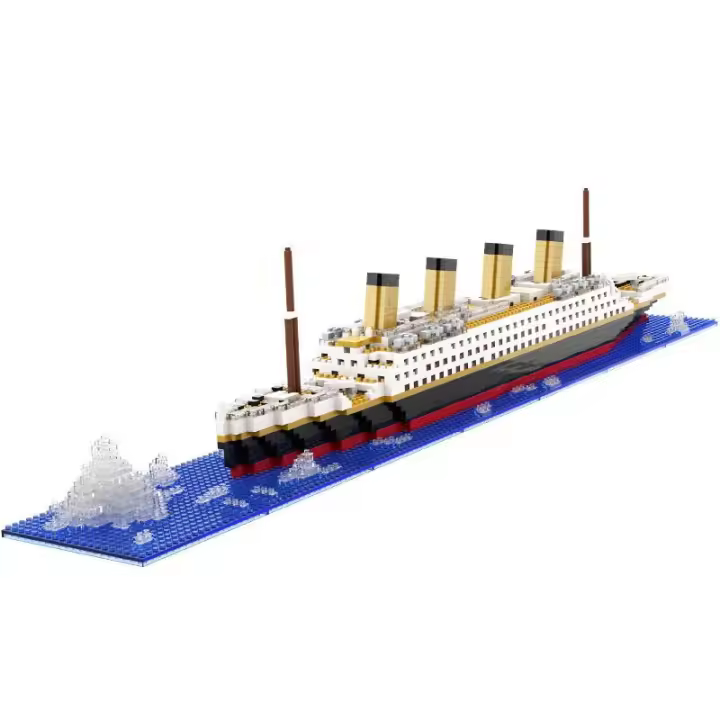 Pequeñas partículas de bloques de construcción juguetes de montaje rompecabezas crucero bloque de construcción kit de modelo de regalo de cumpleaños Titanic - 1