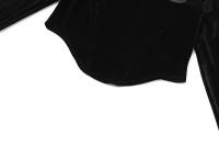 BUNO- Y2K Vintage Slim Fit Shapewear Tops de terciopelo Cuello cuadrado profundo Patchwork de felpa Camisetas de manga larga con dobladillo triangular - details 10