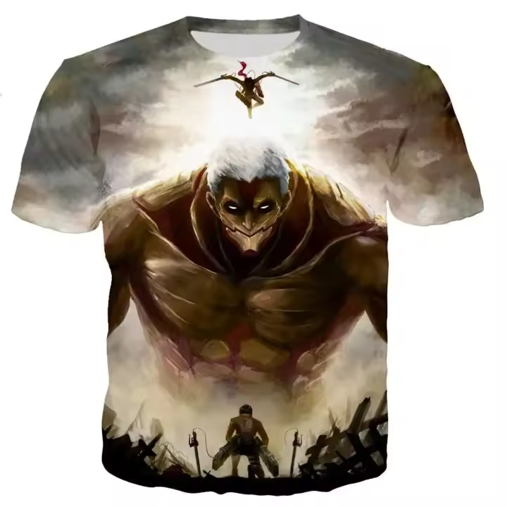 Camisetas con estampado 3D de Anime japonés para hombre y mujer, camisetas informales de talla grande con movimiento Haruku Street Hip Hop, transpirables de secado rápido - 1