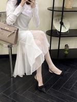 Stiletto tacones altos bolsa francesa cabeza sandalias zapatos de hadas nuevo temperamento arco puntiagudo solo zapatos - details 47