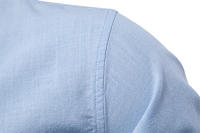 Primavera y verano nuevas camisas de negocios de moda para hombres camisas de manga larga de color sólido de moda japonesa casual de algodón y lino para hombres en hermosos tamaños - details 14