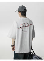 Camiseta de manga corta de algodón vintage hombre 25 verano estampado de letras americanas media manga marca de moda holgada pareja camiseta - details 6