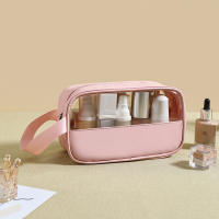 Bolsa De Maquillaje Transparente Y Resistente Al Agua De PU Gran Capacidad Bolsa De Almacenamiento Para Viajes Y Uso Diario - details 6