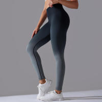 Yoga degradado para mujer, leggings de gimnasio de cintura alta, pantalones deportivos sin costuras, pantalones de entrenamiento para correr - details 49