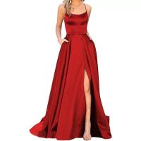Vestido largo de dama de honor con hombros descubiertos, vestido de noche para damas de honor a la moda - details 5