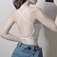 Lencería Sexy sin espalda para mujer, ropa interior con escote en V profundo, sujetador de realce de corte bajo, Bralette transpirable Invisible de espalda baja - details 11