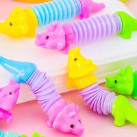 Juguete de Alivio de Estrés de Dinosaurio Telescópico Colorido 20Pc Transformación de Tubo para Fiesta de Cumpleaños, Boda, Regalo de Pinata de Invitados - details 4