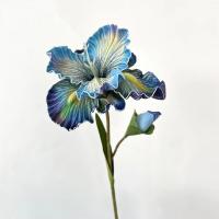 Irises Vintage flor de seda Artificial orquídea 88cm flores falsas ramo de simulación decoración del hogar - details 5