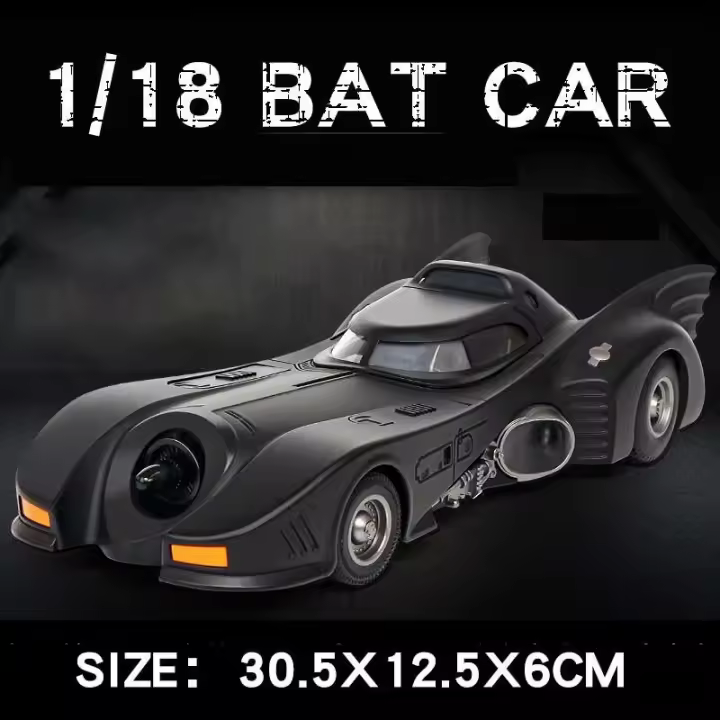 Batmobile Clásico de 1989 Modelo de Coche de Aleación Diecast Coleccionable con Sonido y Luz - 1
