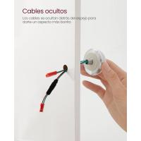 Luces LED con Brillo Ajustable, Mesa de Maquillaje con Espejo, 2 Cajones y 3 Compartimentos, Moderno, Blanco - details 6