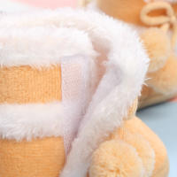 Botines suaves para bebé y niño, botas de nieve con pompón sólido, zapatos cómodos de moda, recién nacidos - details 4
