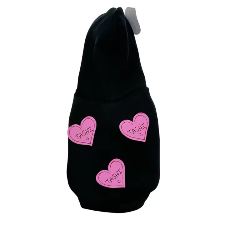 Moda Caliente para Mascotas Sudadera de Perro con Capucha de Corazón Abrigo Grueso de Dos Piernas - 1