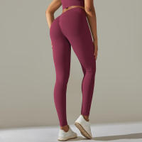 Leggings push-up sin costuras para mujer, pantalones elásticos de cintura alta para entrenamiento, correr, yoga, gimnasio - details 9