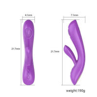 Vibrador de doble golpe de alta frecuencia para punto G femenino, masajeador para adultos transfronterizo Popular, vibradores de palo AV, estimulador de clítoris con succión de solapa, palo de masaje de doble cabeza - details 10