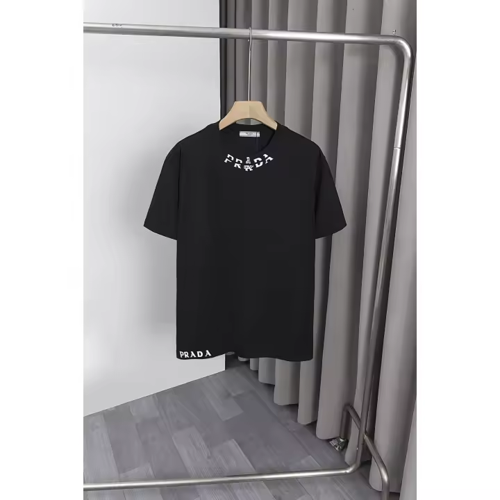Las mejores camisas casuales básicas de moda de verano, camisetas holgadas de algodón puro para hombres y nuevas camisas de manga corta para parejas con estampados de logotipos en la parte delantera. - 1