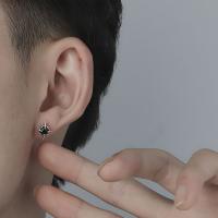 Pendientes de botón de aleación para hombres, joyería de moda, Simple, elegante, personalidad, 1 par - details 2