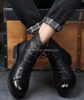 Botas de moto con estilo logo Dropshipping, botas Martin de cuero para exteriores para hombre - details 7