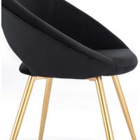 Tapizada en Terciopelo Silla Nórdica Vintage Silla Salon Silla Metal Taburete de Oficina - details 4