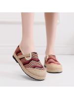 Zapatos de cáñamo de estilo étnico, de tela, de suela plana y lino bordado, transpirables y clásicos, para mujer, antideslizantes para interiores y exteriores, 2025 - details 2