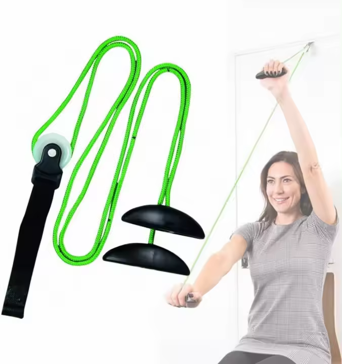 Polea de ejercicio de hombro Polea de hombro para fisioterapia Puerta Polea de ejercicio de hombro Ejercitador de manguito rotador para rehabilitación de brazos - 1