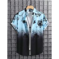 Camiseta de Verano de Playa Hawaiiana Estampado de Denim 3D para Hombres Manga Corta Transpirable - details 14
