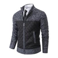 Suéter de otoño e invierno para hombre, cárdigan suelto, suéter de lana, jersey de cuello alto frío, cortavientos empalmado, chaqueta informal - details 2