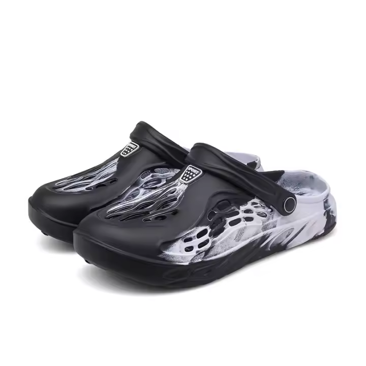 Sandalias de verano al aire libre con agujeros, zapatos para casa, sandalias de medio arrastre, versión coreana, moda de playa. - 1